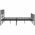 Estructura cama sin colchón con estribo metal negro 150x200