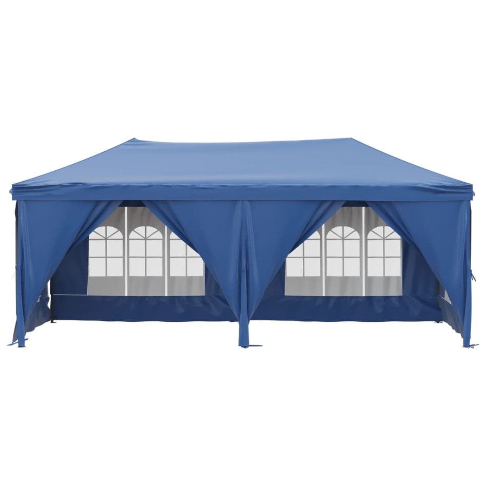 Carpa para fiestas plegable con paredes laterales azul 3x6