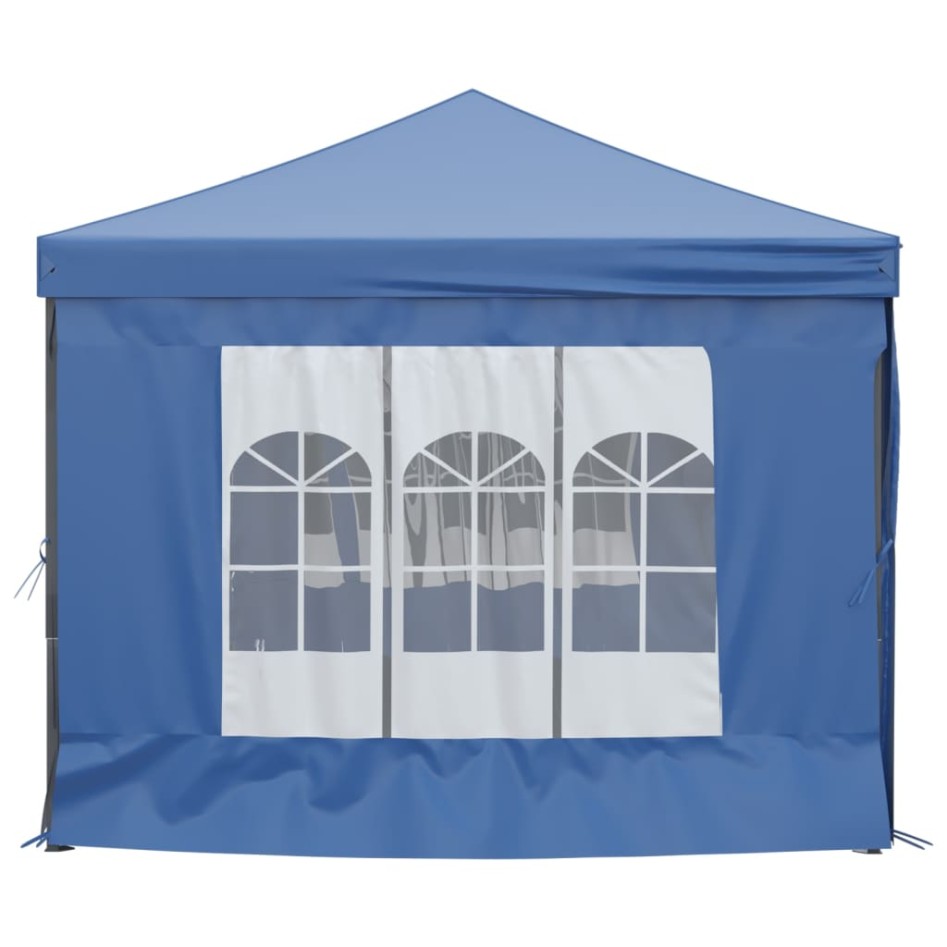 Carpa para fiestas plegable con paredes laterales azul 3x6