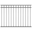 Panel de valla de acero 1,7x1,2 m negro