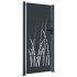 Puerta de jardín acero gris antracita diseño hierba 105x180
