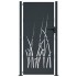 Puerta de jardín acero gris antracita diseño hierba 105x180