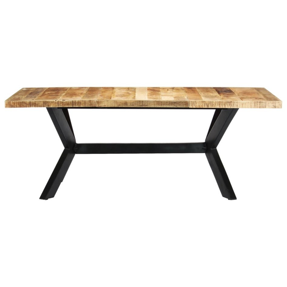Mesa de comedor de madera maciza de mango 200x100x75