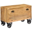 Zapatero madera maciza de mango 86x35x55 cm