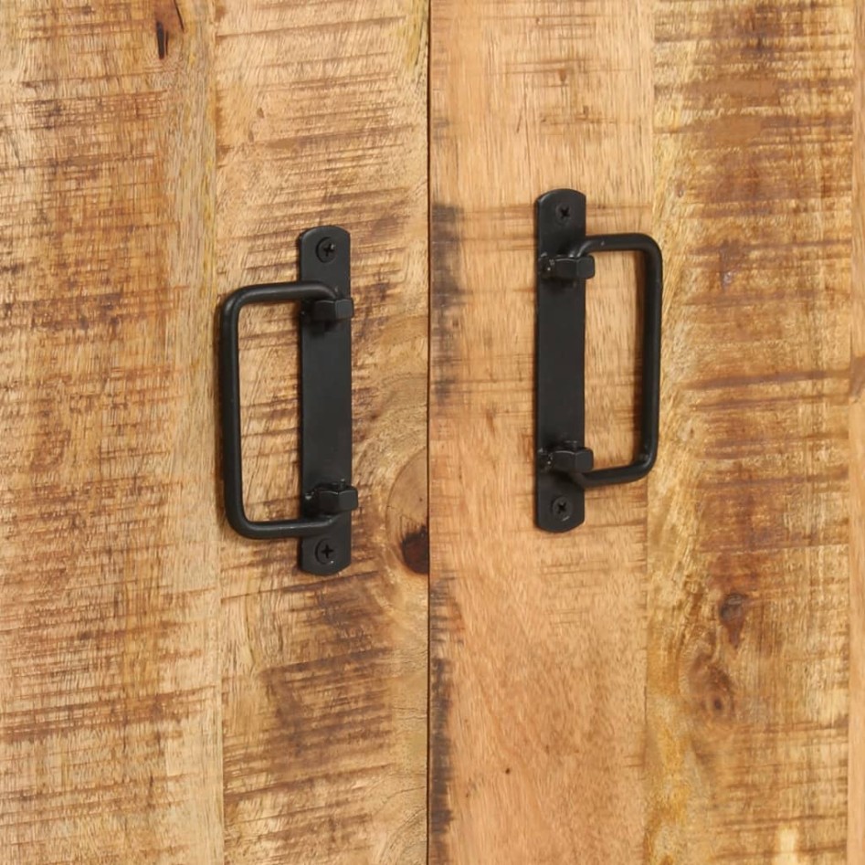 Estantería de 4 niveles madera de mango rugosa 80x30x180