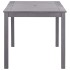 Mesa de jardín madera maciza de acacia gris lavado 140x80x74