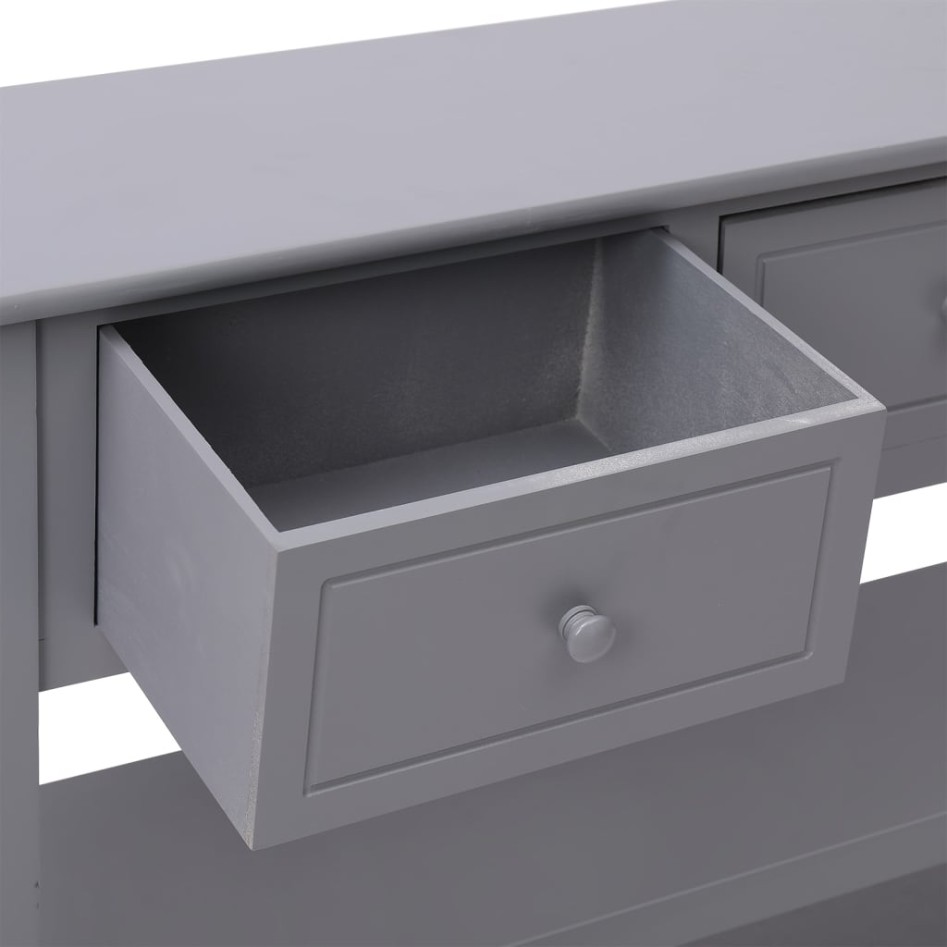 Aparador madera maciza de Paulownia gris 108x30x76