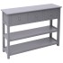 Aparador madera maciza de Paulownia gris 108x30x76