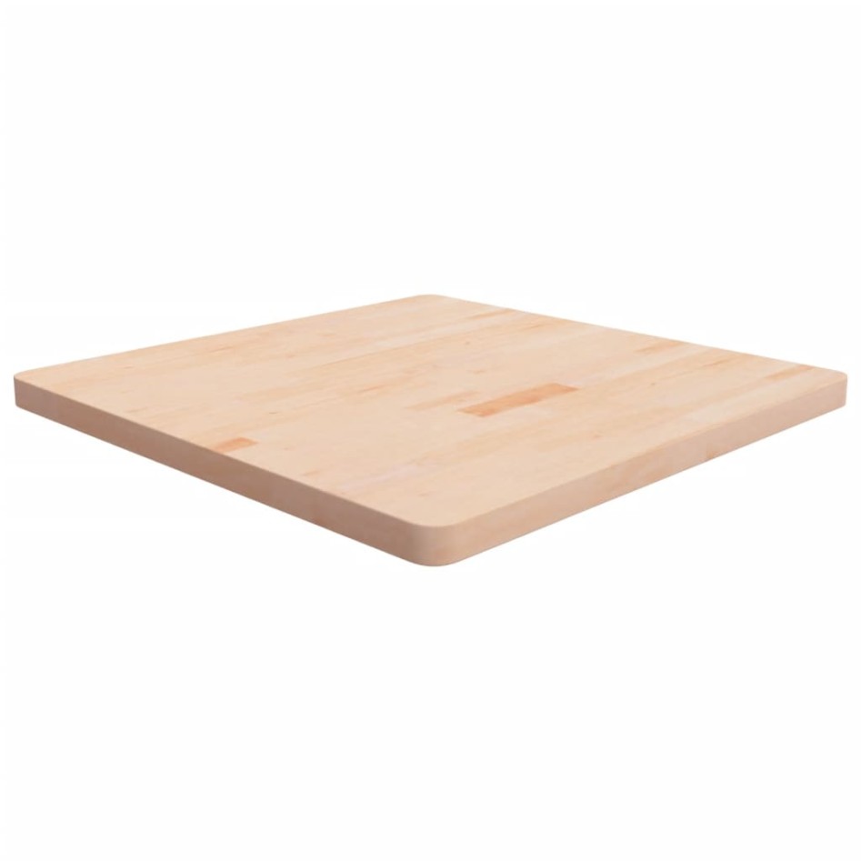 Tablero de mesa cuadrada madera de roble sin tratar 80x80x4
