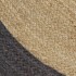 Alfombra hecha a mano de yute con borde gris oscuro 210