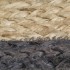 Alfombra hecha a mano de yute con borde gris oscuro 210