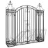 Puerta de jardín decorativa de hierro forjado 122x20,5x134