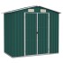 Cobertizo de jardín acero galvanizado verde 205x129x183