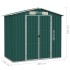 Cobertizo de jardín acero galvanizado verde 205x129x183
