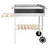 Barbacoa de carbón portátil XXL acero inoxidable con 2