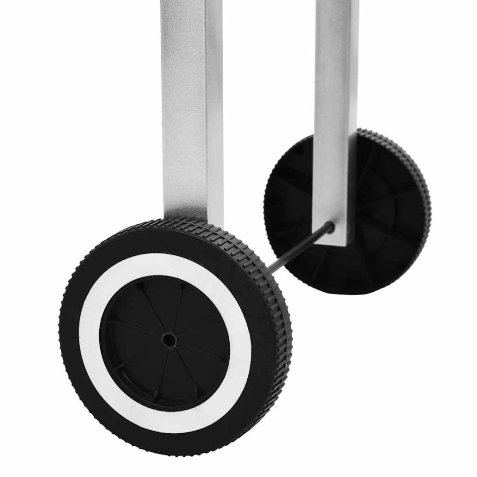 Barbacoa de carbón portátil XXL acero inoxidable con 2