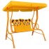 Banco balancín para niños tela amarillo 115x75x110