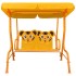 Banco balancín para niños tela amarillo 115x75x110