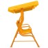 Banco balancín para niños tela amarillo 115x75x110