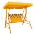 Banco balancín para niños tela amarillo 115x75x110