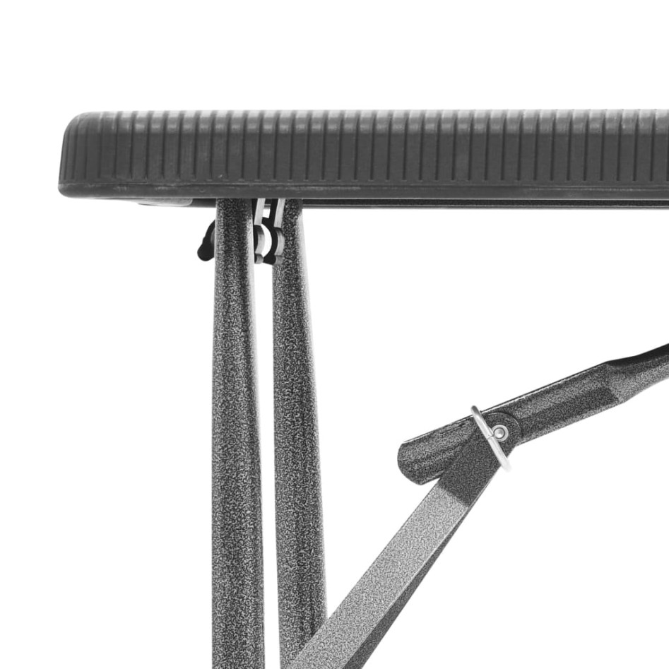 Bancos de jardín plegables 2 unidades HDPE negro 180