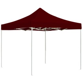 Carpa plegable profesional de aluminio color burdeos 2x2