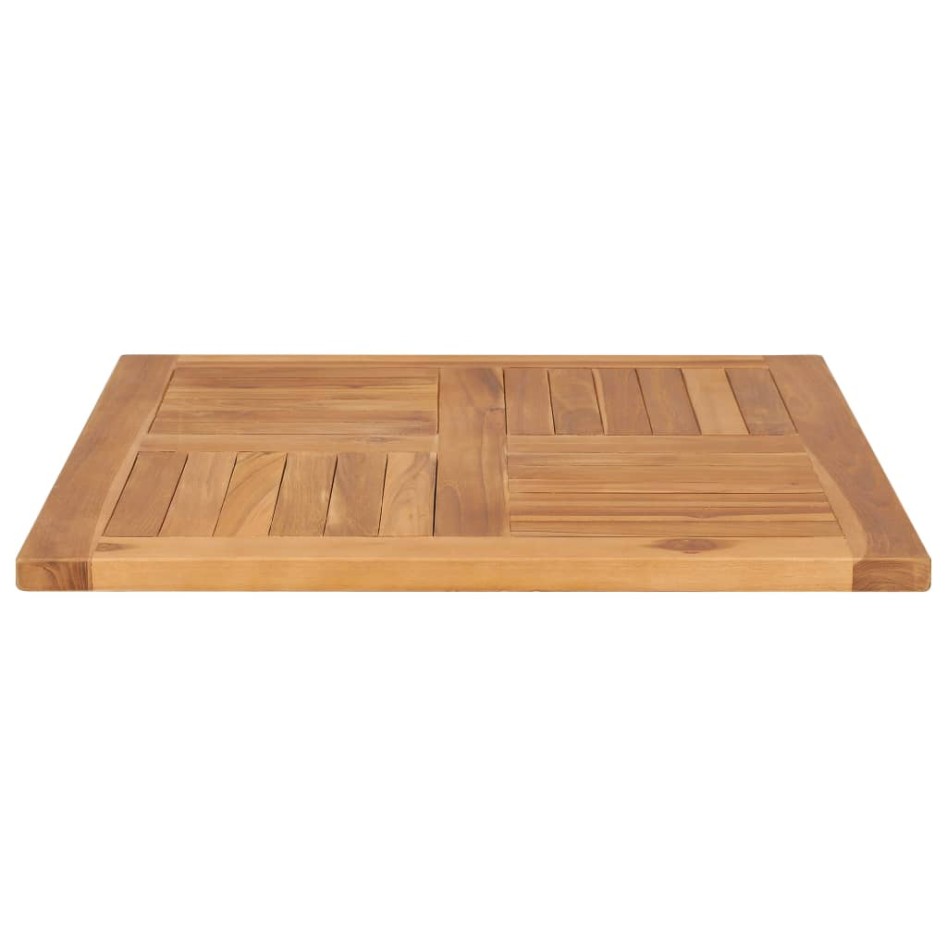 Superficie de mesa de madera maciza de teca 70x70x2,5