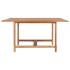 Mesa de jardín de madera maciza de teca 150x150x76