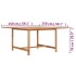Mesa de jardín de madera maciza de teca 150x150x76