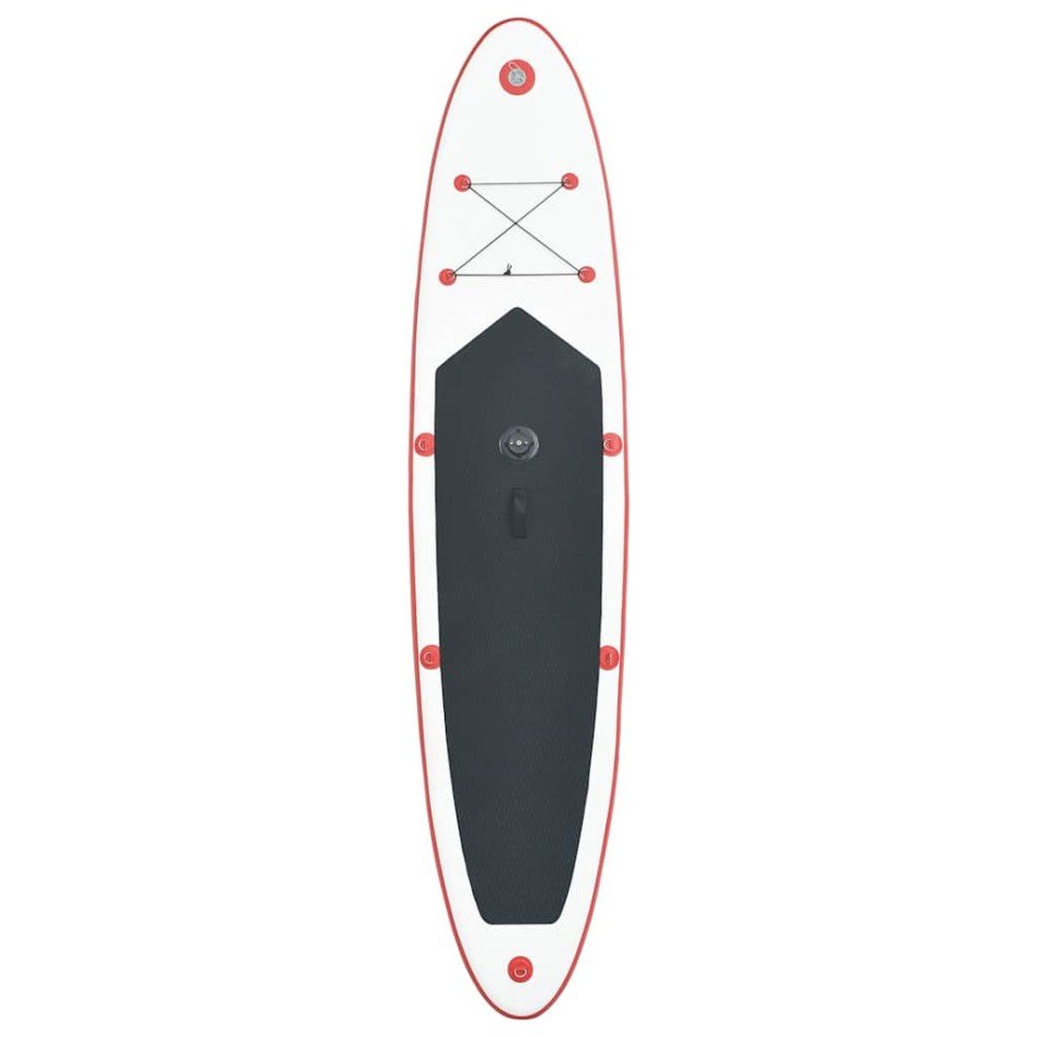 Tabla de paddle surf inflable con vela roja y