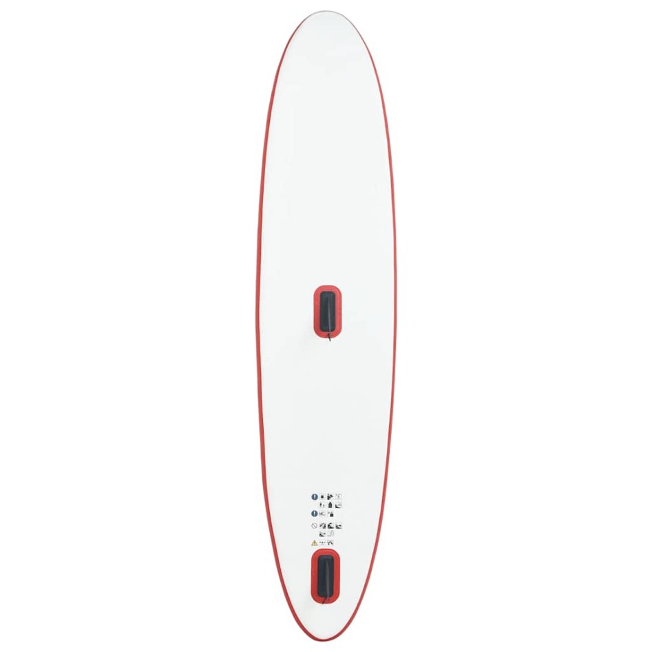 Tabla de paddle surf inflable con vela roja y
