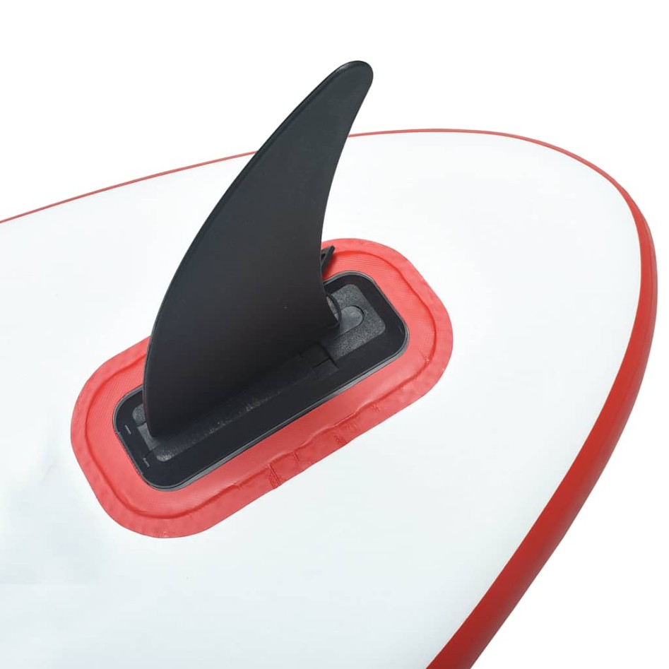Tabla de paddle surf inflable con vela roja y