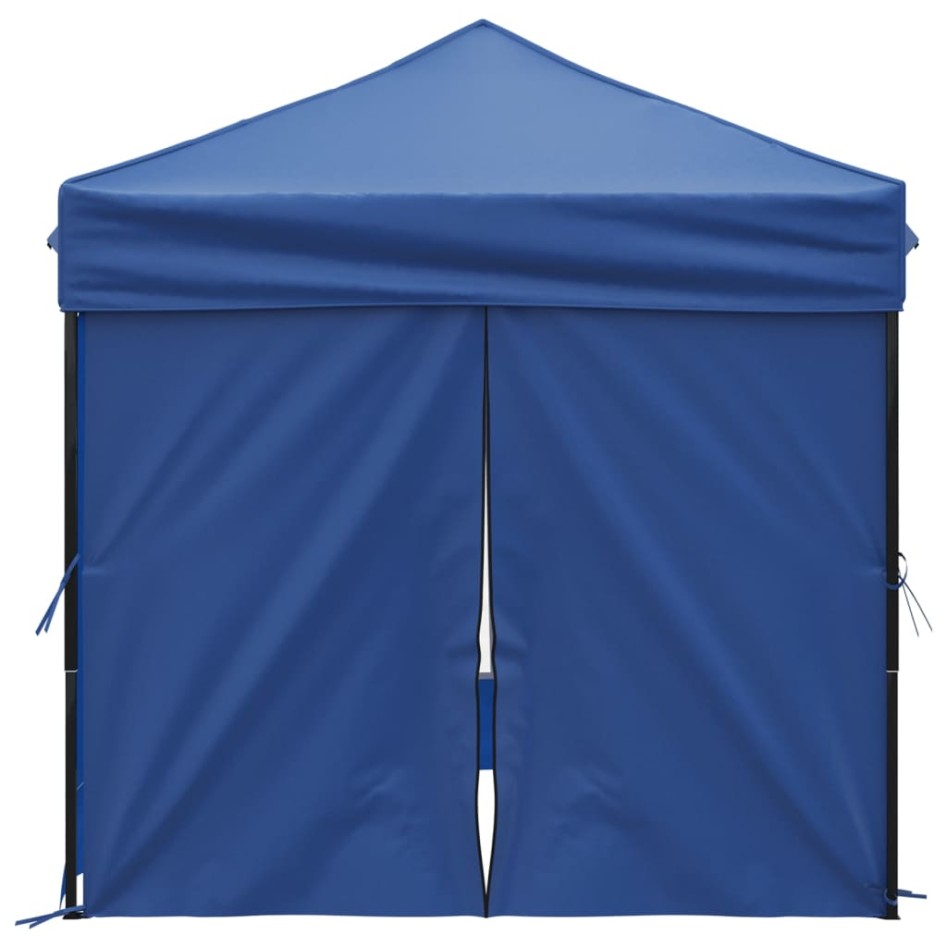 Carpa para fiestas plegable con paredes laterales azul 2x2
