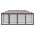 Carpa para fiestas plegable con paredes gris taupé 3x6