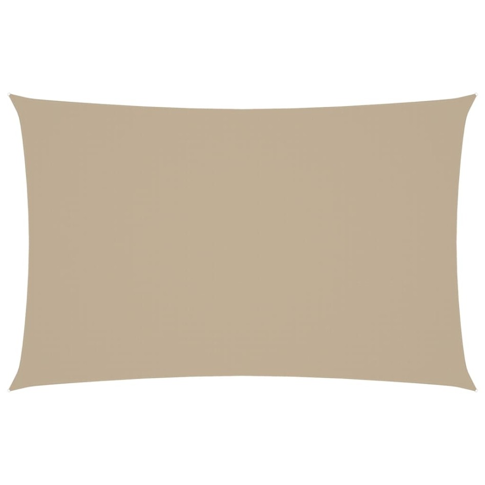 Toldo de vela rectangular tela Oxford beige 5x8