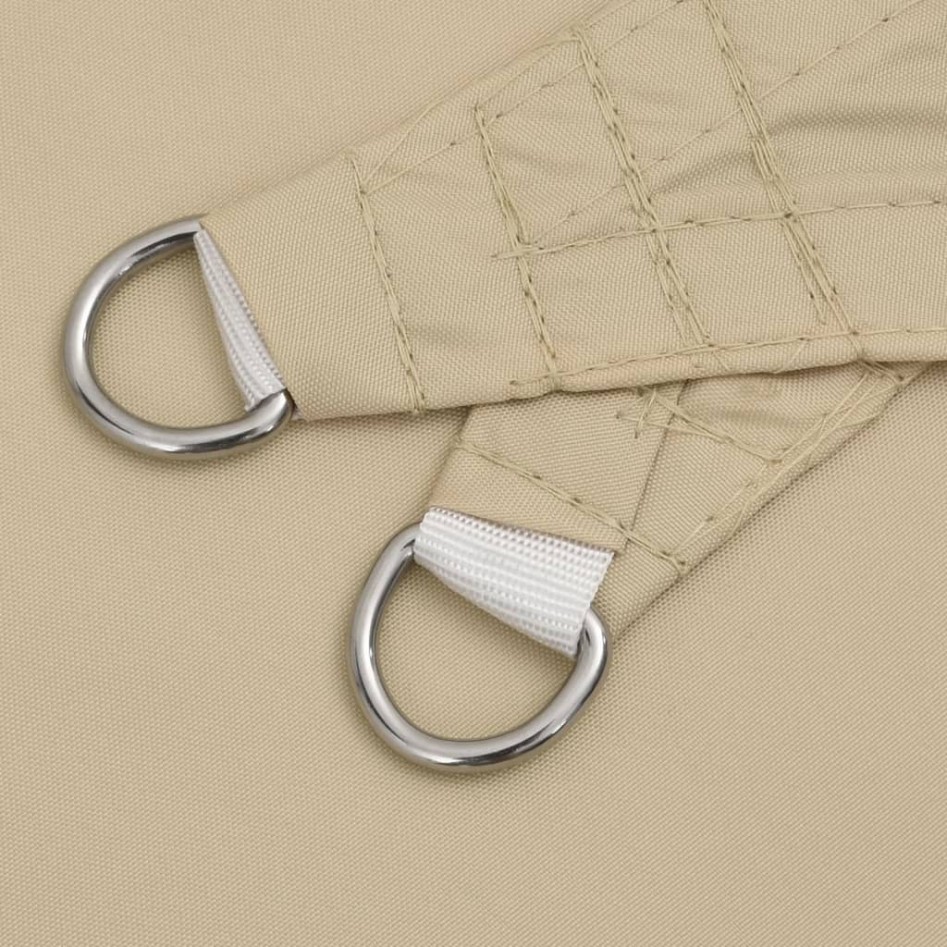 Toldo de vela rectangular tela Oxford beige 5x8
