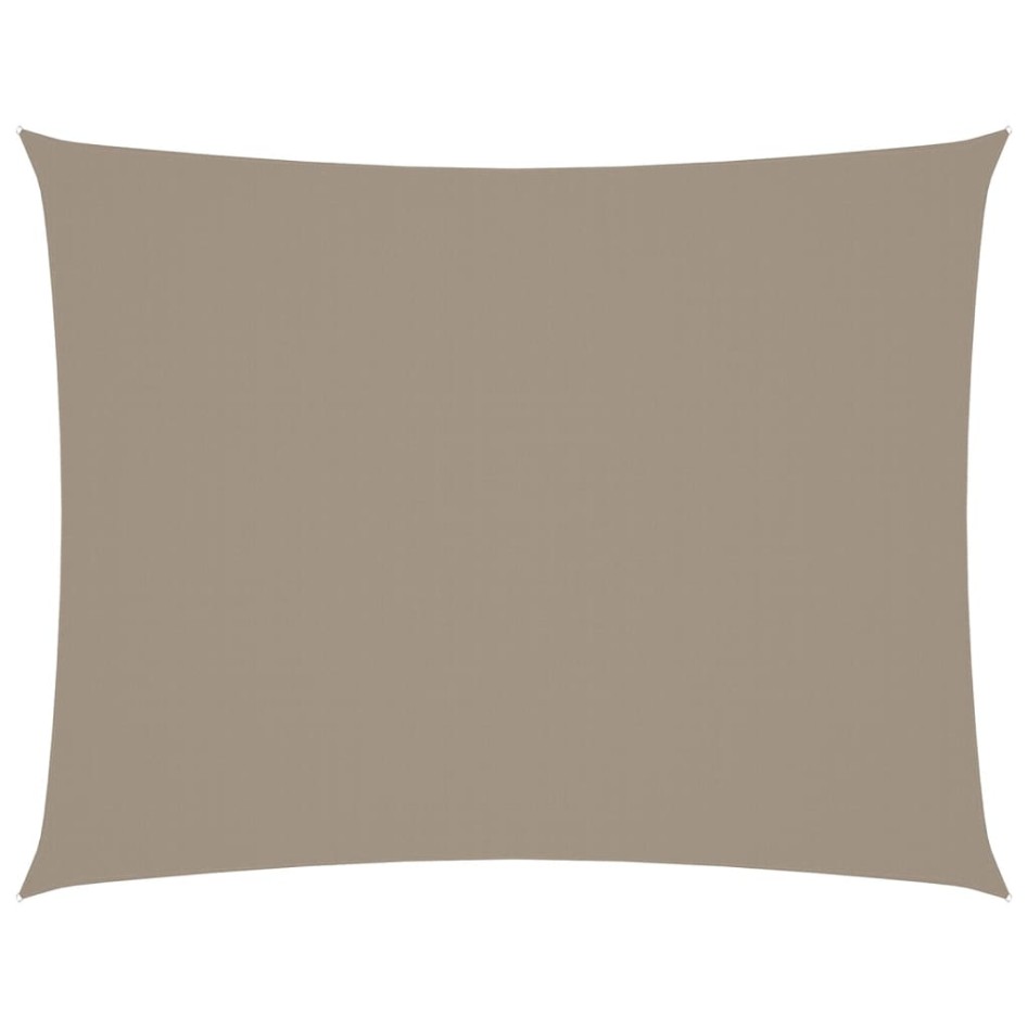 Toldo de vela rectangular tela Oxford gris taupe 6x7