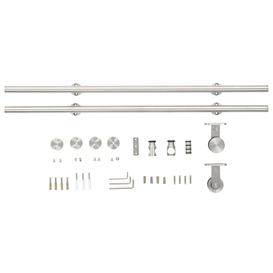 Kit de herrajes para puerta corredera 183 cm acero