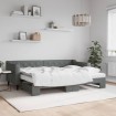 Sofá cama nido con colchón tela gris oscuro 80x200 cm