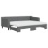 Sofá cama nido con colchón tela gris oscuro 80x200