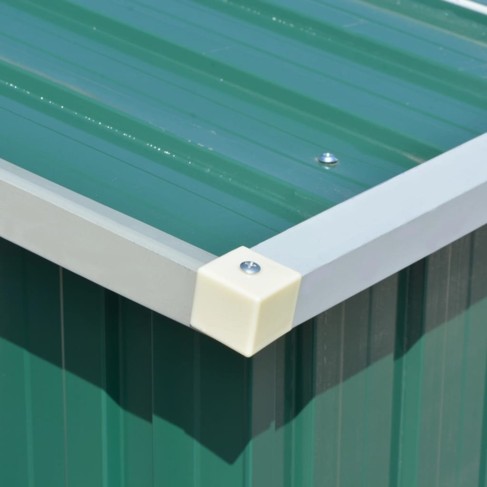 Caseta de jardín metal verde 257x392x181