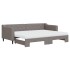 Sofá cama nido con colchón tela gris taupe 80x200