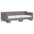 Sofá cama nido con colchón tela gris taupe 80x200