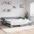 Sofá cama nido con colchón tela gris claro 100x200