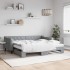 Sofá cama nido con colchón tela gris claro 90x190