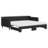 Sofá cama nido con colchón tela negro 90x190