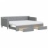 Sofá cama nido con cajones tela gris claro 80x200