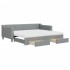 Sofá cama nido con cajones tela gris claro 90x200