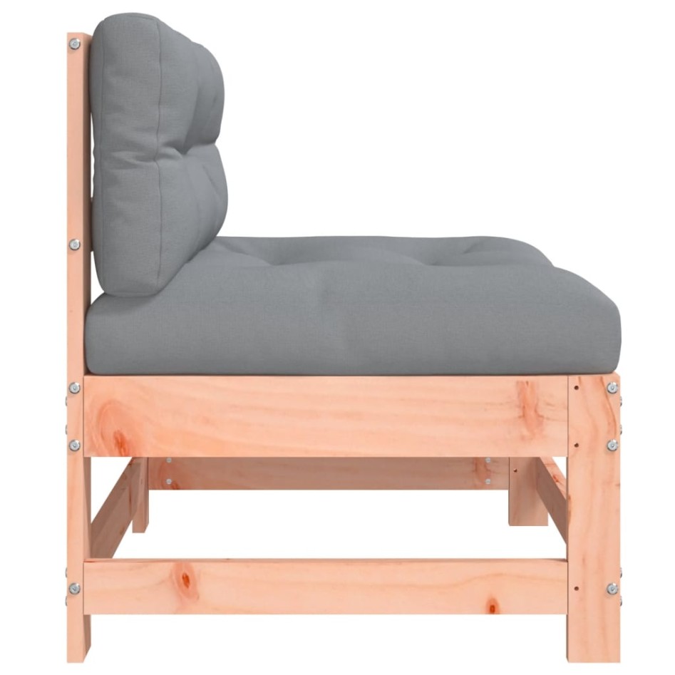 Sofá central con cojines madera maciza de abeto de