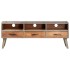 Mueble para TV madera maciza de mango rugosa gris 130x35x51